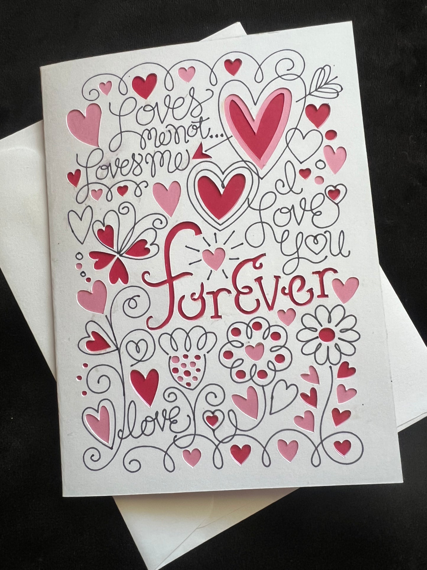Valentine's Day Card, Forever Hearts & Love, Keepsake Card