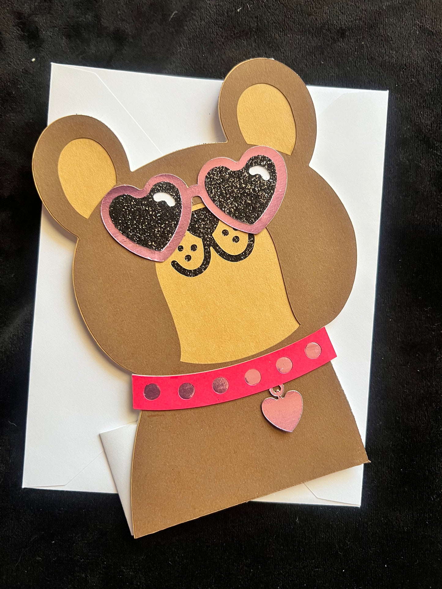 Valentine's Day Card, Keepsake, French Bulldog, Handmade