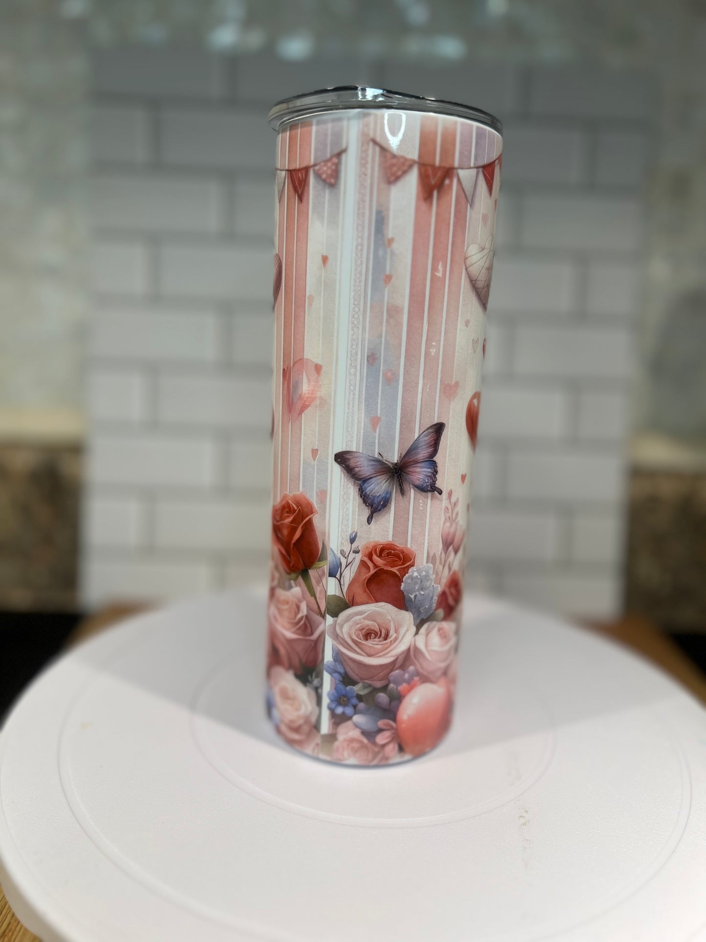 20 oz Stainless Steel Tumbler, Frenchie Bulldog Puppy Design