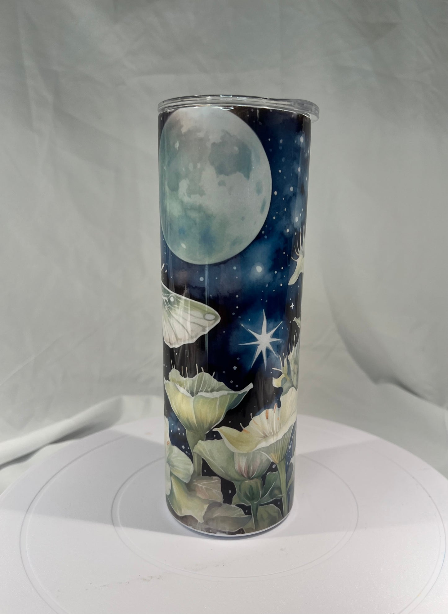 20 oz. Stainless Steel Tumbler, Luna Moth Design