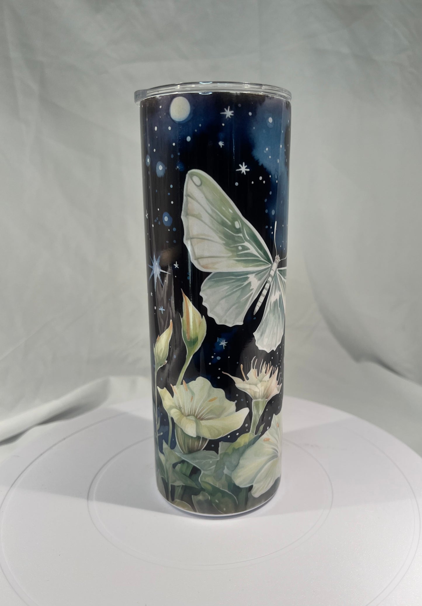 20 oz. Stainless Steel Tumbler, Luna Moth Design