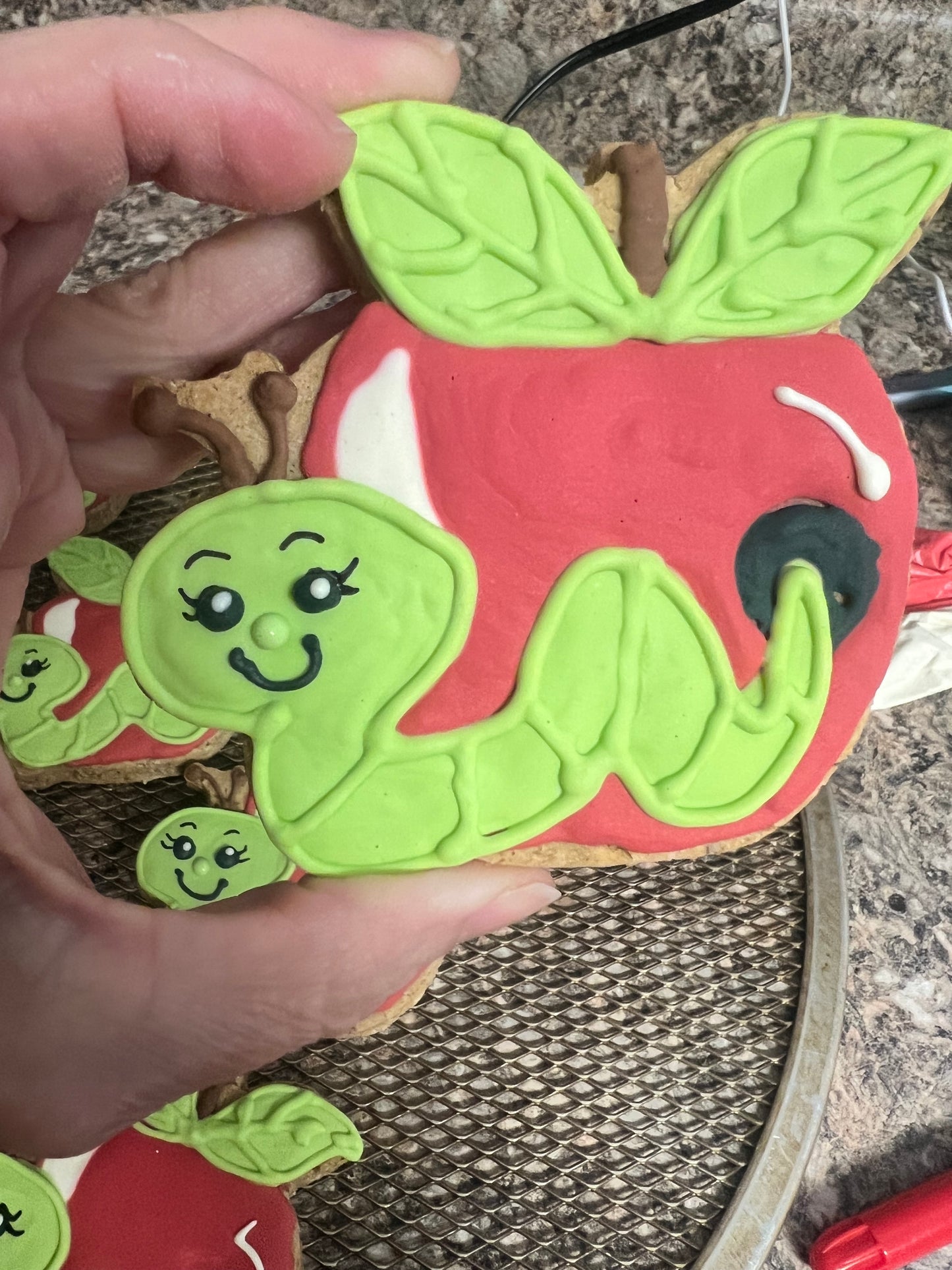 Dog Treats, Worm with Apple Frosted Peanut Butter Cookies, Limited Ingredient