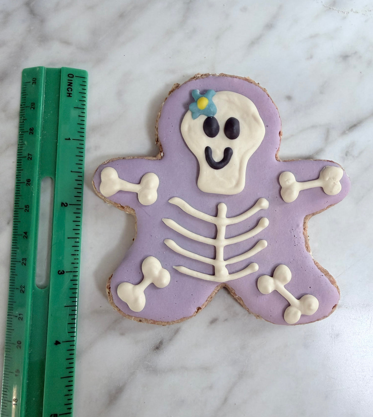 Dog Treats, Skeleton Frosted Peanut Butter Cookies, Limited Ingredient