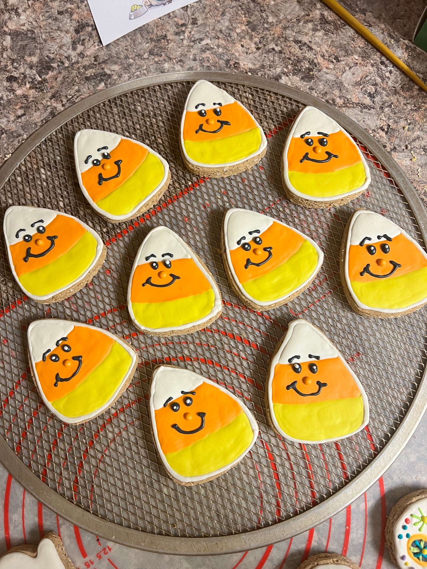 Dog Treats, Candy Corn Frosted Peanut Butter Cookies, Limited Ingredient