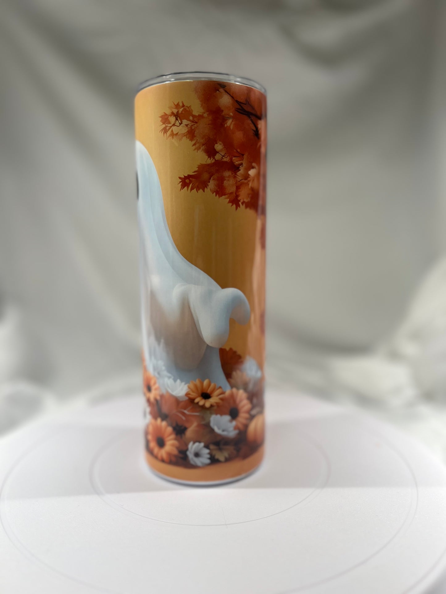 20 oz Stainless Steel Tumbler Halloween Ghost Design Design