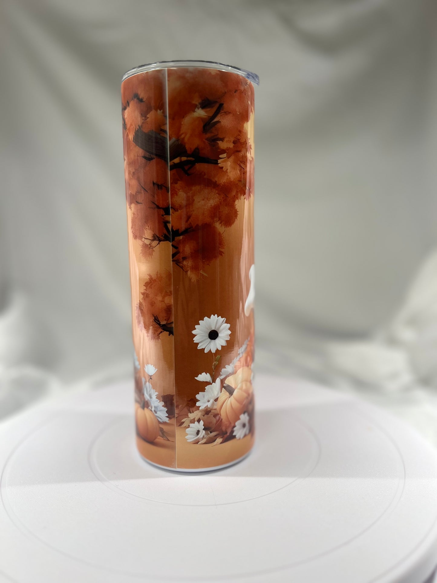 20 oz Stainless Steel Tumbler Halloween Ghost Design Design