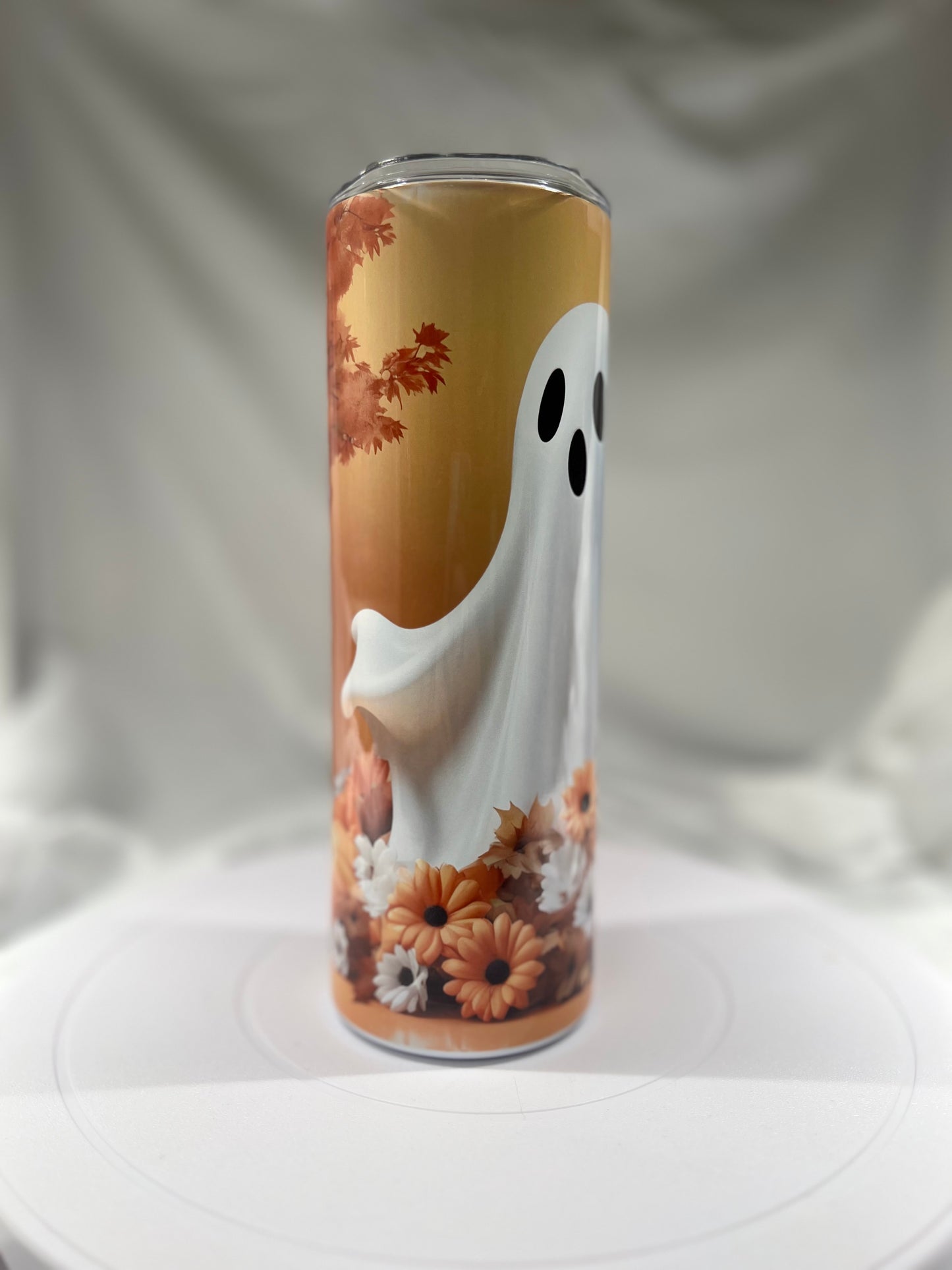 20 oz Stainless Steel Tumbler Halloween Ghost Design Design