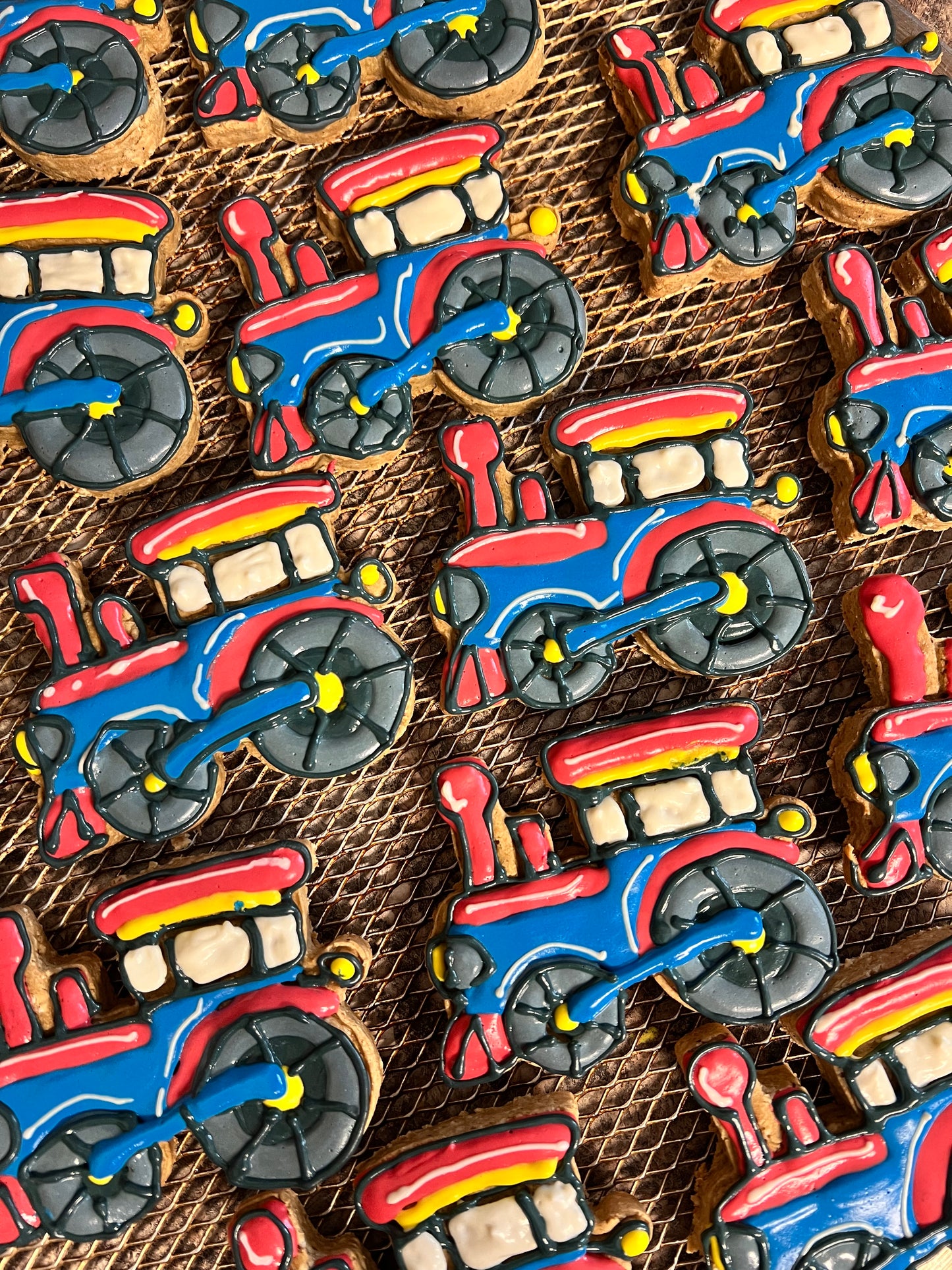 Dog Treats, Locomotive Train Frosted Peanut Butter Cookies, Limited Ingredient