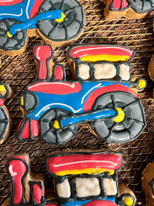 Dog Treats, Locomotive Train Frosted Peanut Butter Cookies, Limited Ingredient