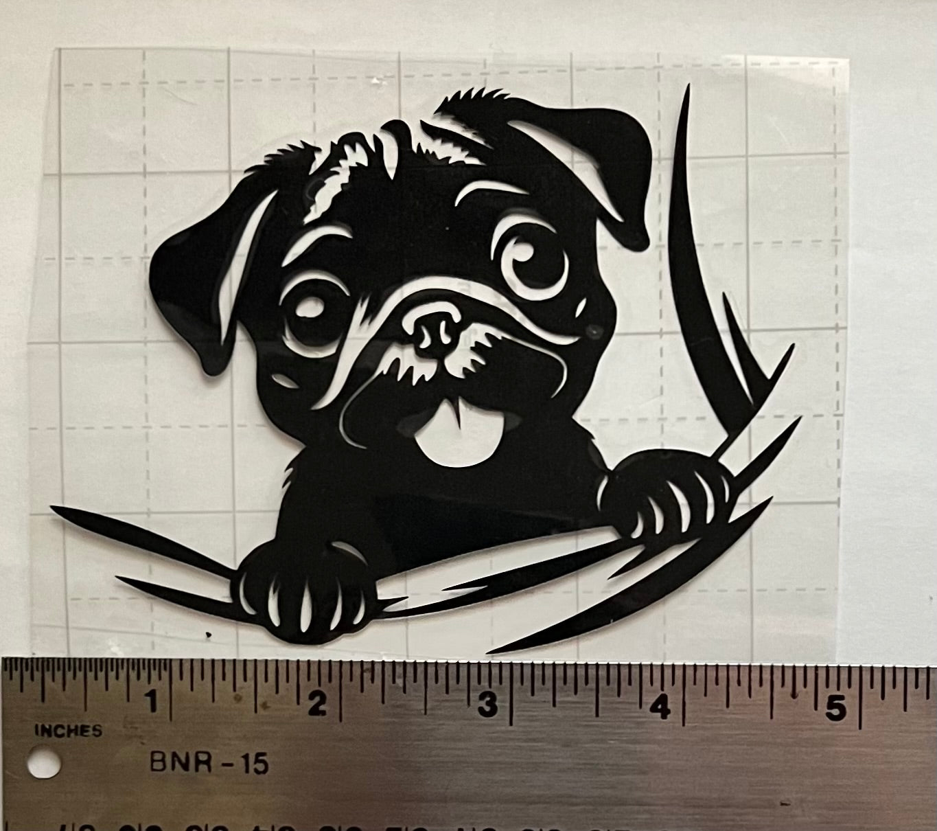 Decals - Peeking Pug Puppy