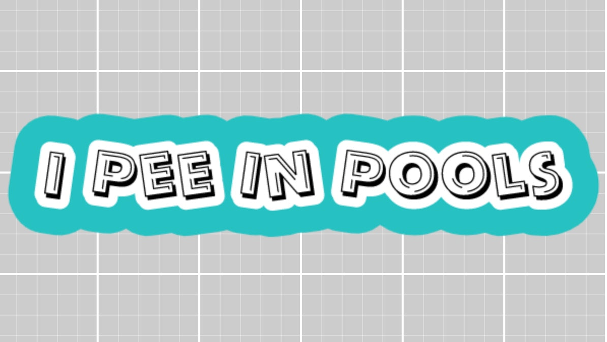 Stickers - I Pee In Pools Sticker, Unhinged Stickers