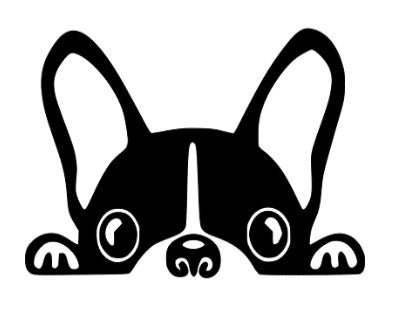 Stickers - Peeking Boston Terrier Sticker, Dog Lovers' Stickers