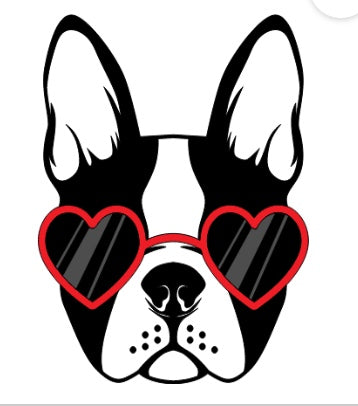 Stickers - Boston Terrier in Sunglasses Sticker, Dog Lovers' Stickers
