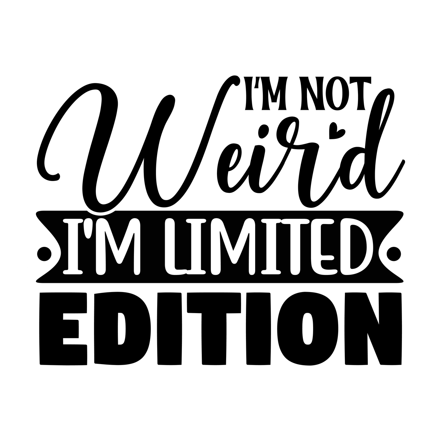 Stickers - I'm Not Weird I'm Limited Edition Sticker, Sarcastic Stickers