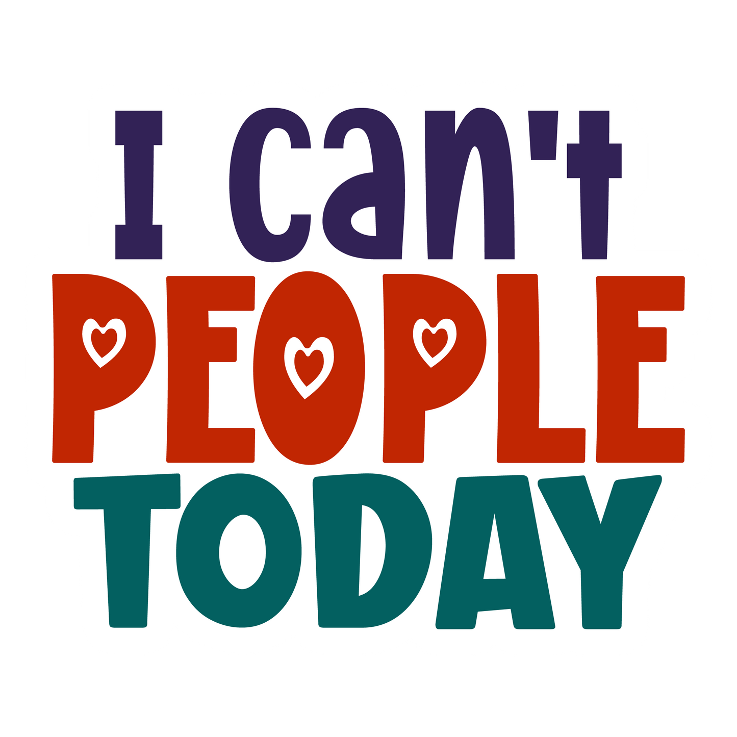Stickers - I Can't People Today Sticker, Sarcastic Stickers