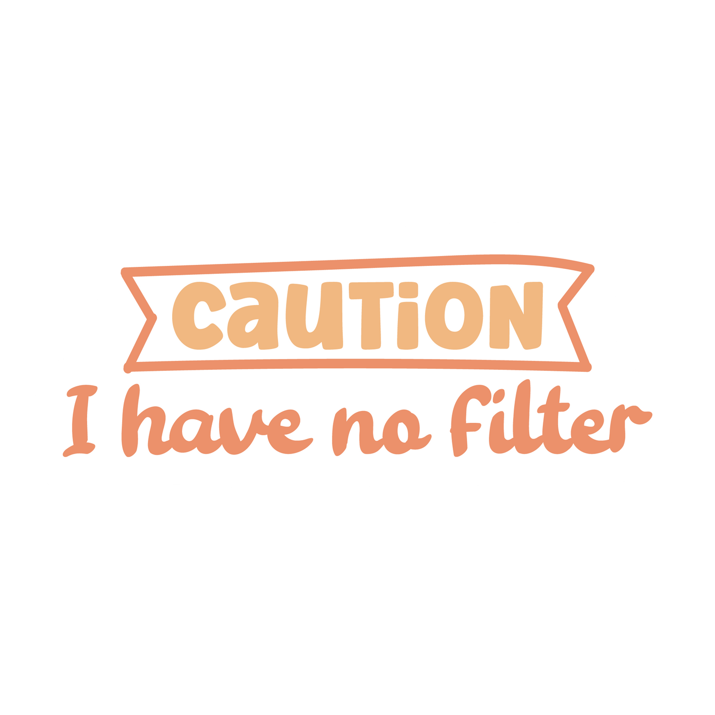 Stickers - Caution I Have No Filter Sticker, Sarcastic Stickers