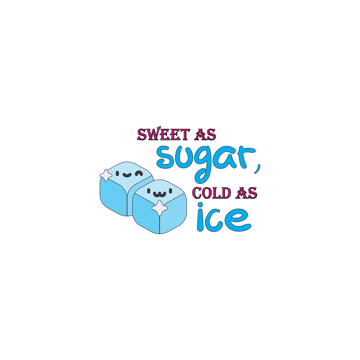 Stickers - Sweet As Sugar, Cold As Ice Sticker, Unhinged Stickers
