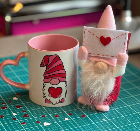 Gnome Mug and Stuffed Gnome 11 oz Coffee Mug Tea Mug Gift