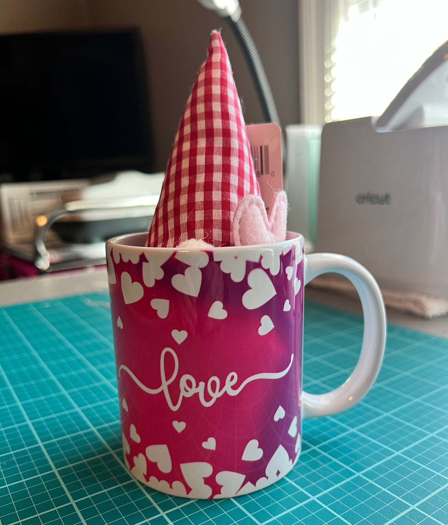 Love Mug and Stuffed Gnome 11 oz Coffee Mug Tea Mug Gift